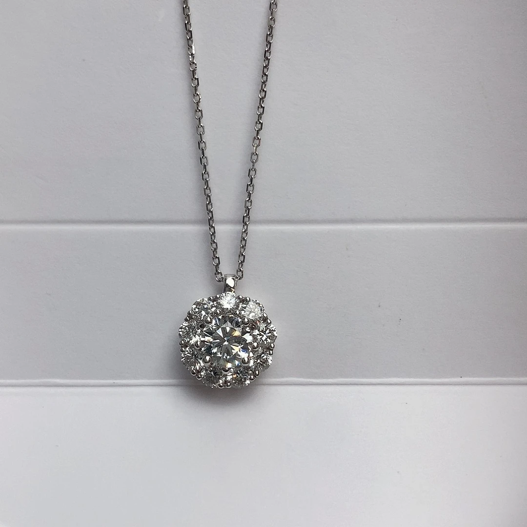 实验室培育钻石项链18K金镶嵌