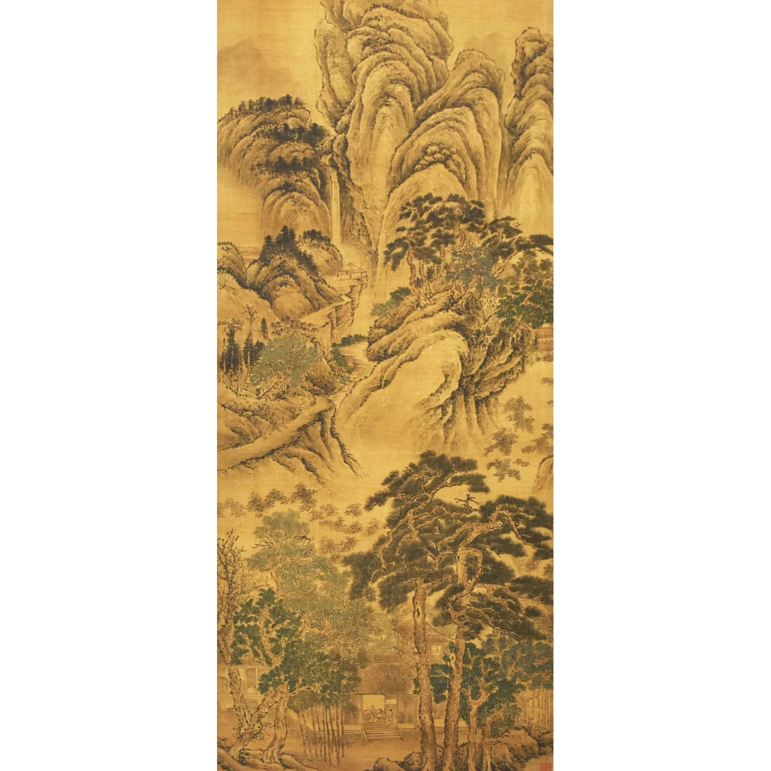 HM9065 石谷 草堂佳趣图 126×42cm 绢本立轴