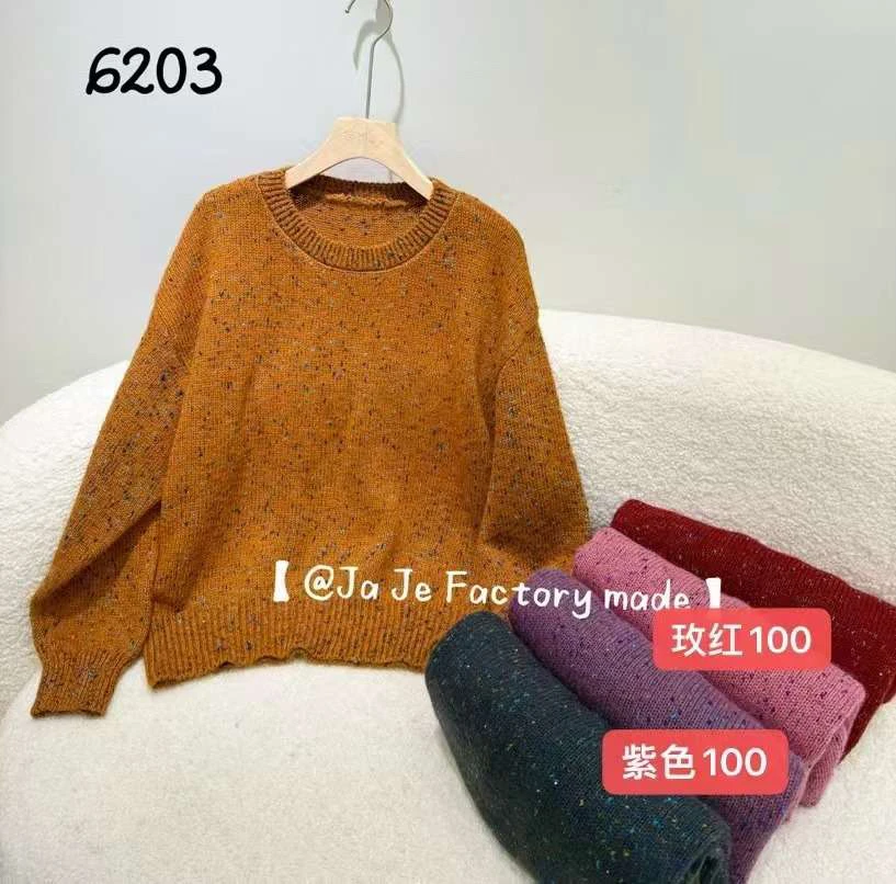 49 新款圆领彩点亮片毛衫（708）2