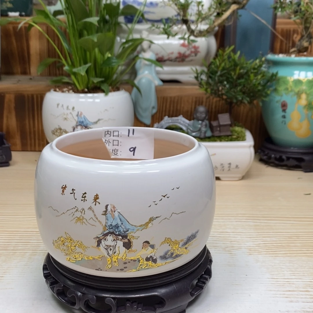 紫砂陶瓷花盆浮力