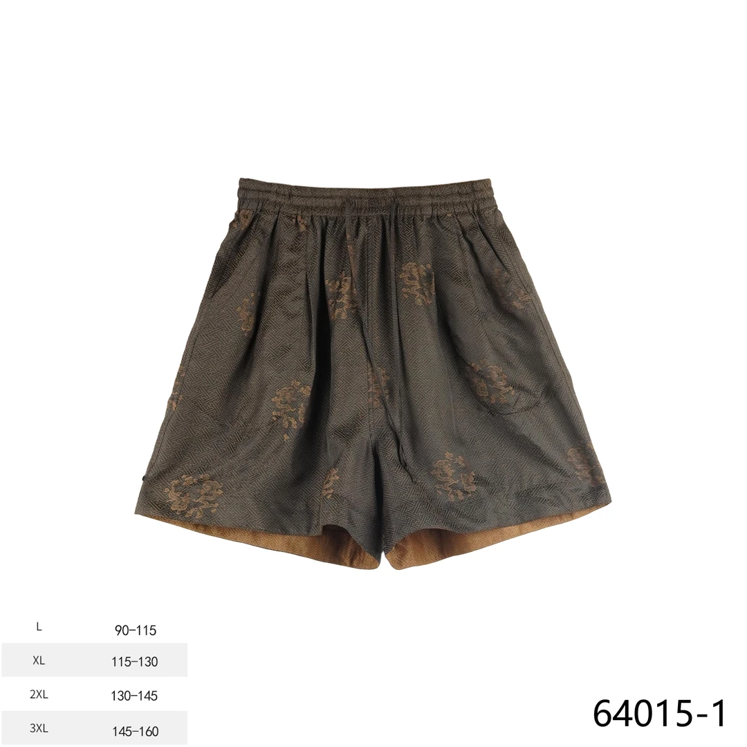 WW 2025春夏新款时尚国风绯龙纹短裤64015-1