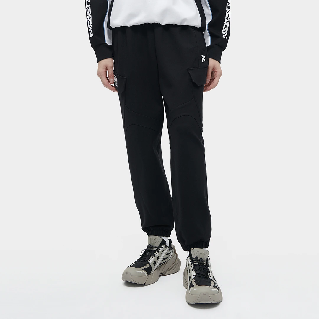 Fila/斐乐斐乐潮牌针织长裤2024春款宽松收口休闲裤T11M411601B