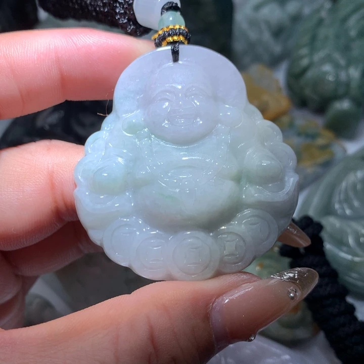 翡翠未镶嵌颈饰保真天然A货翡翠