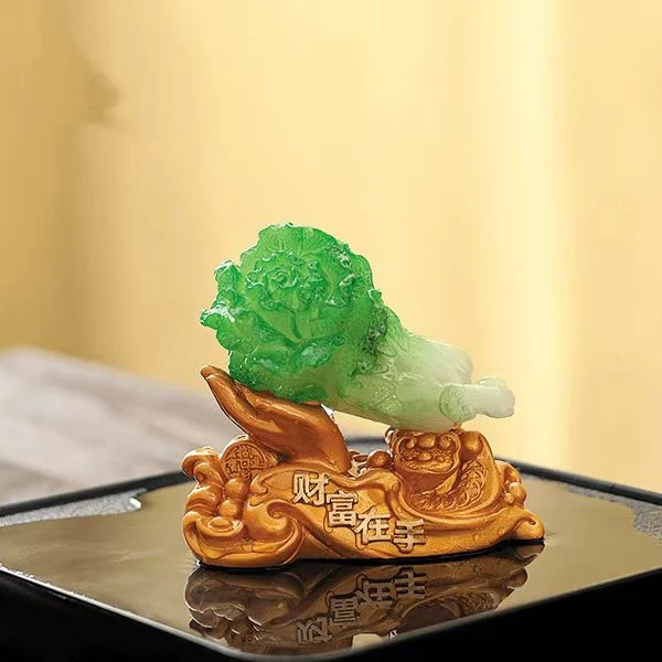 财富在手-变色白菜茶宠2131茶道器物茶玩轻奢摆设陶瓷家用