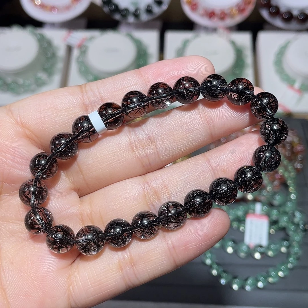 未镶嵌手串水晶黑发晶手串