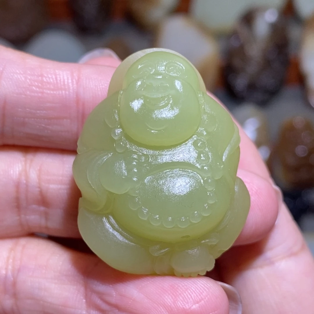 定制和田玉黄口佛公