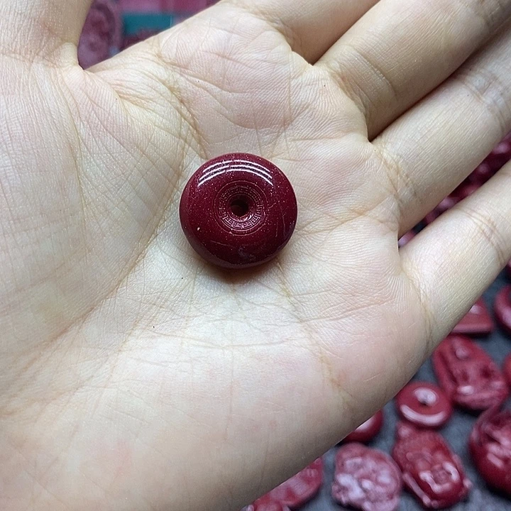 天然辰砂010朱砂钥匙扣
