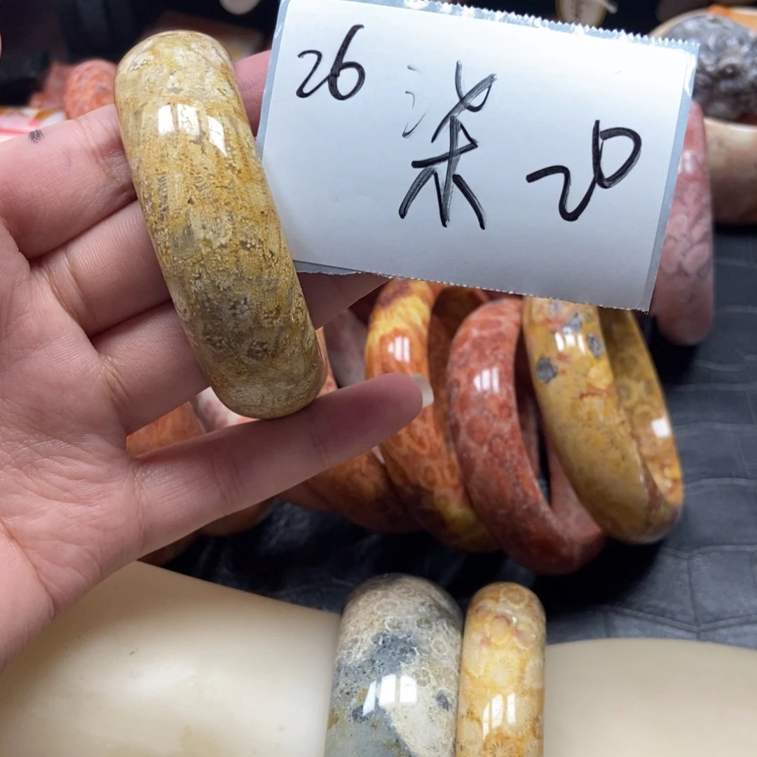 柒***硅化珊瑚（珊瑚玉）未镶嵌珠宝半成品26