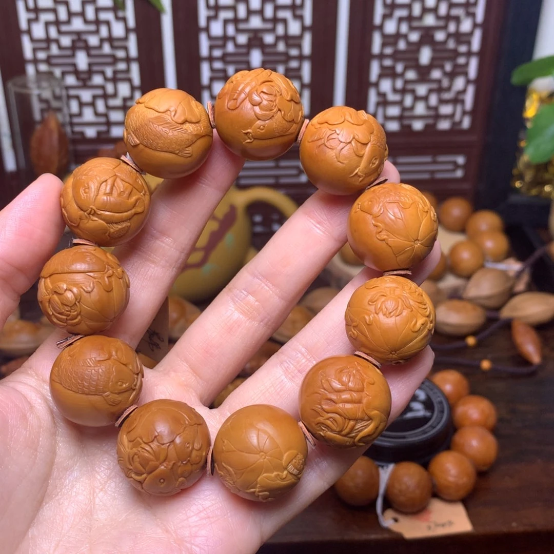 橄榄核手串/手链年年有鱼