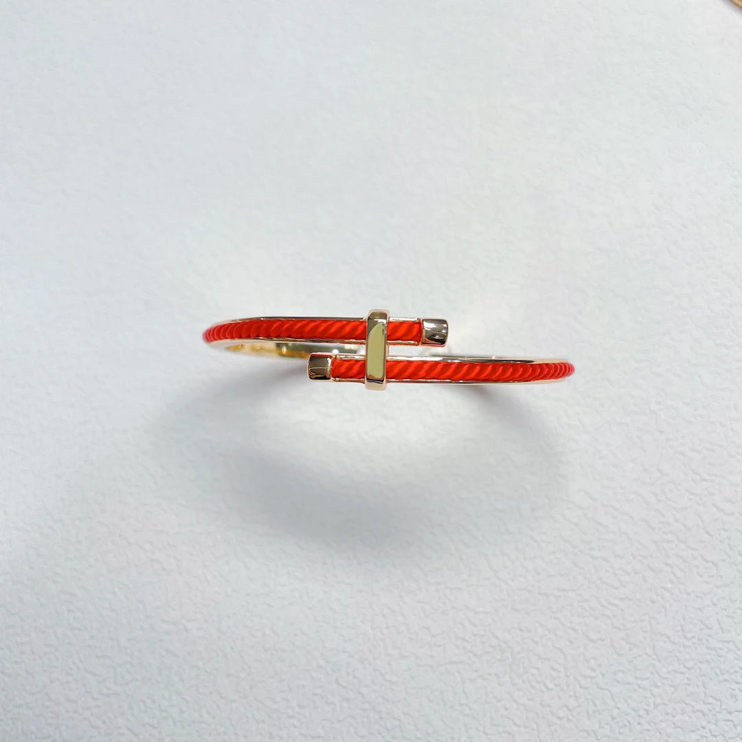 铜合金合成锆石手镯 新年红绳轻奢气质百搭时尚红色手镯-2809