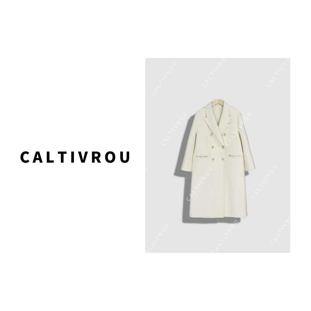 【蕊蕊】简约西装领百搭显瘦双面呢-Y19719