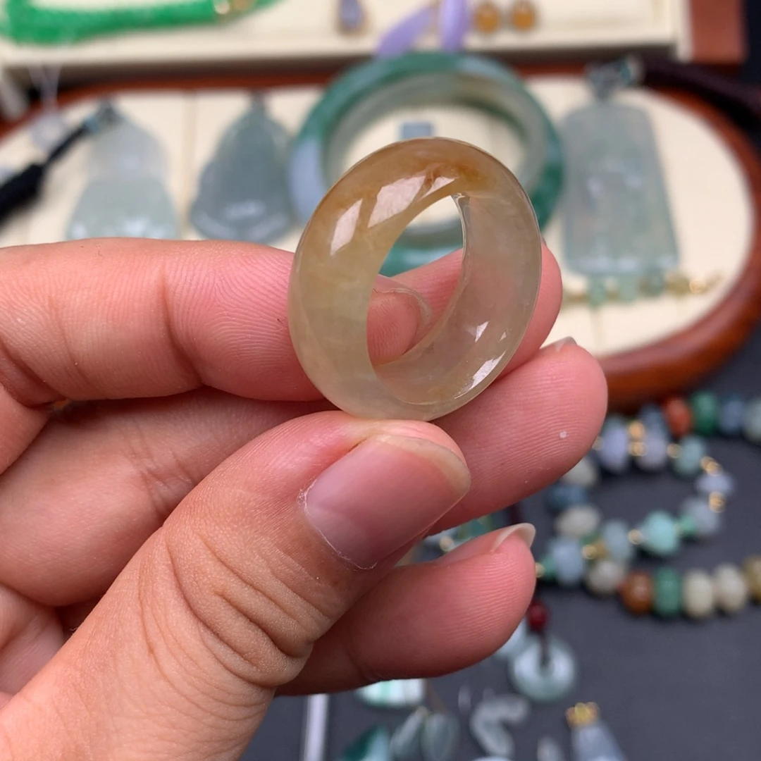 未镶嵌戒指翡翠戒圈