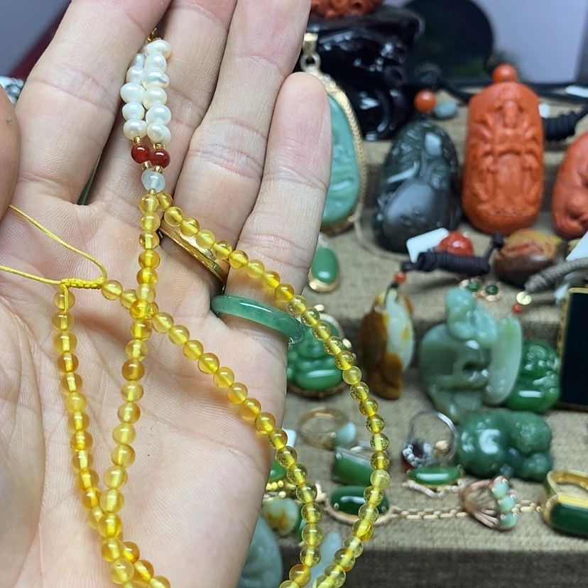 【闪购商品】未镶嵌颈饰琥珀天然蜜蜡项链