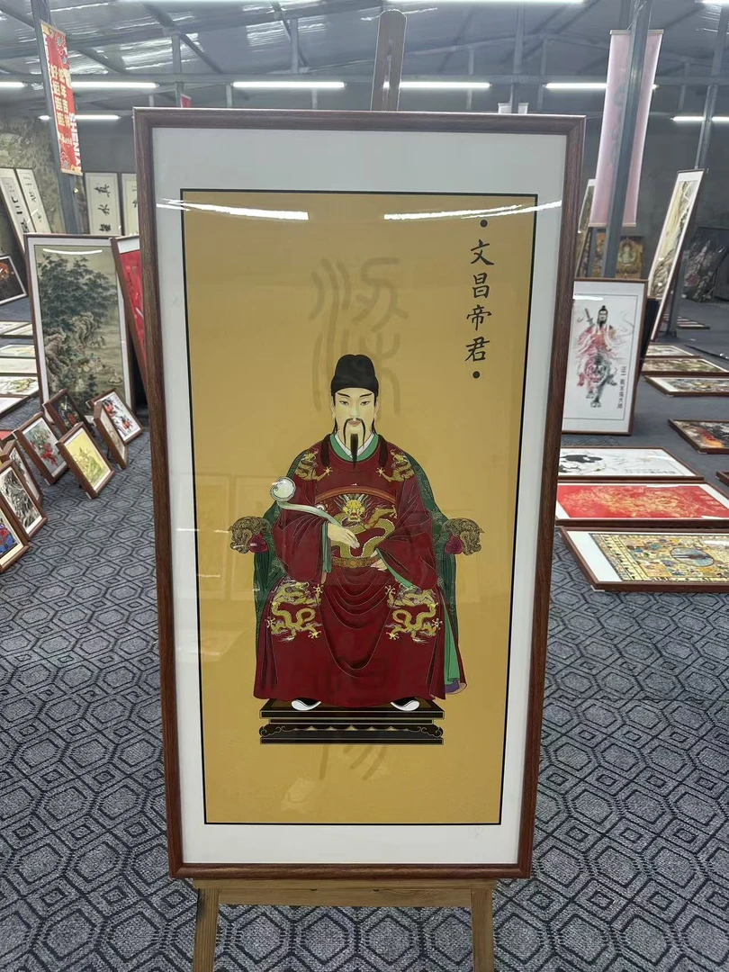 {A36文昌帝君}60x120cm框画现代简约装饰画