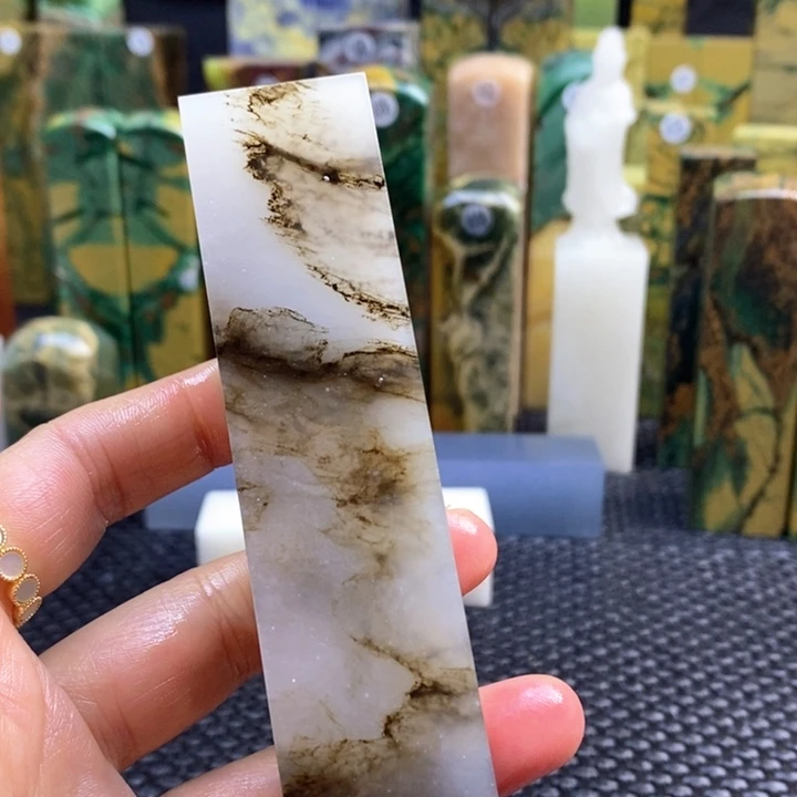 四川石非*鱼青田石印章石