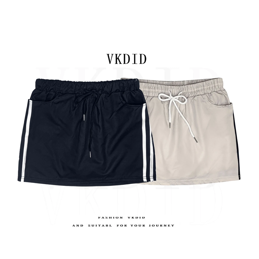 VKDID美式速干休闲百搭简约时尚韩风街头飒气辣妹复古包臀裙短裙