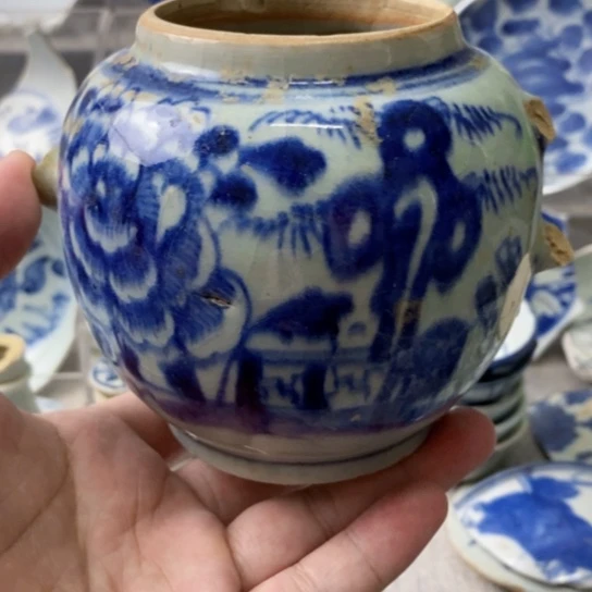 瓷片现代瓷器青花瓷片