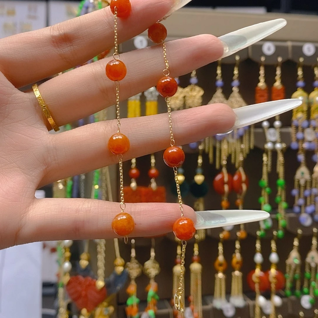 翡翠合金耳饰翡翠