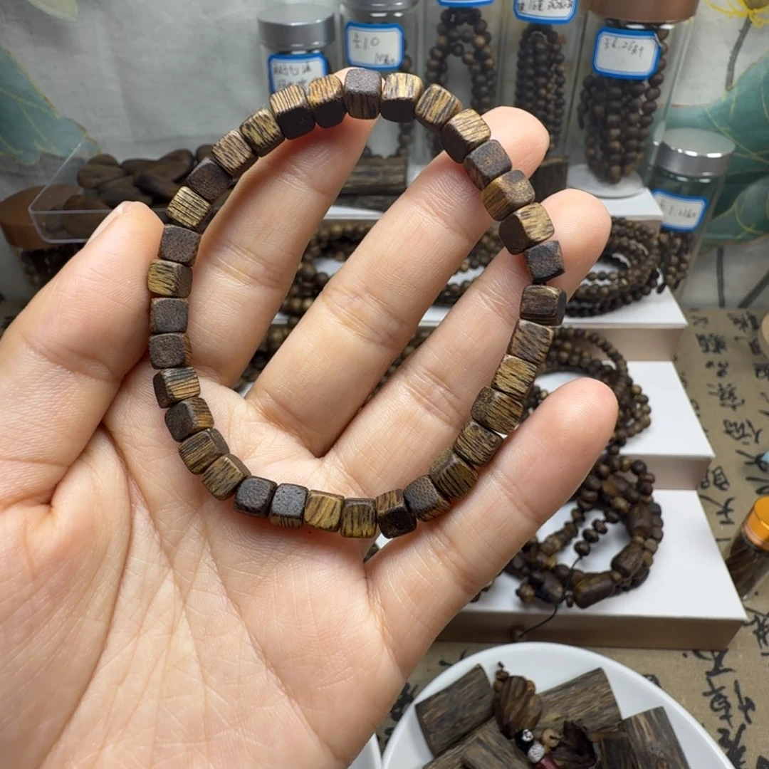 沉香碎屑沉香卡5方糖珠