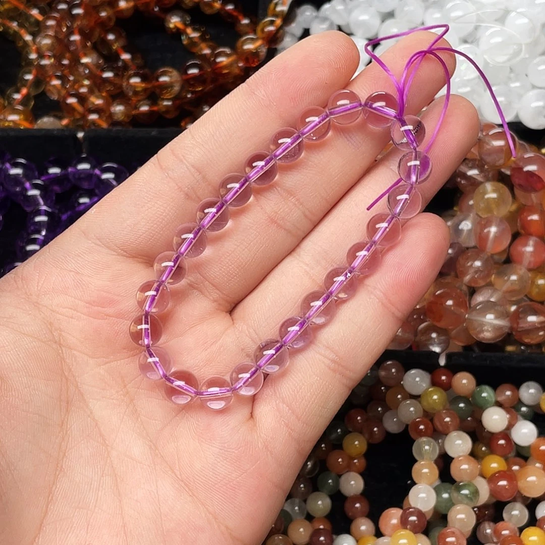 水晶未镶嵌手链玻利维亚紫水晶8