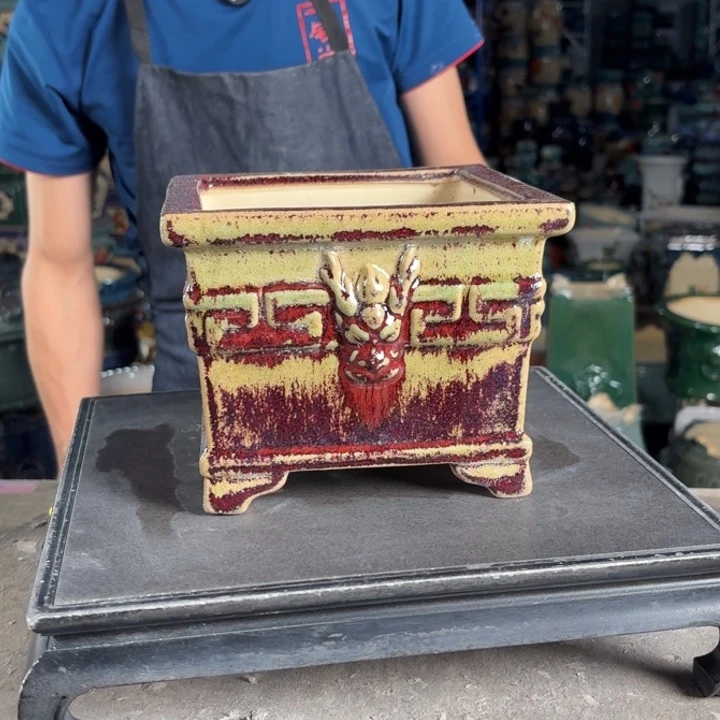 一风堂石湾花盆 内14*11微瑕