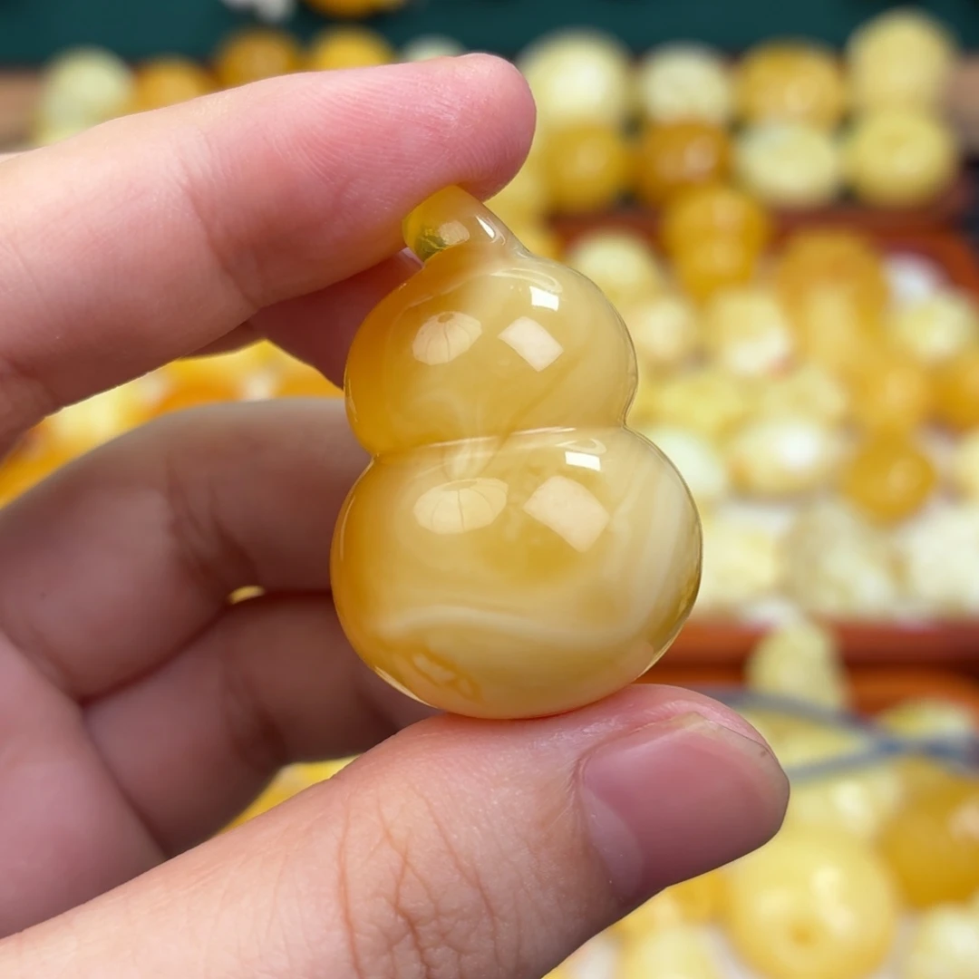 蜜蜡未镶嵌毛衣链蜜蜡