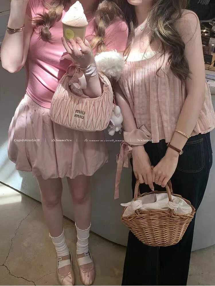 108  软软的恋爱小t   夏季新款简约修身显瘦小众圆领纯色T恤上衣