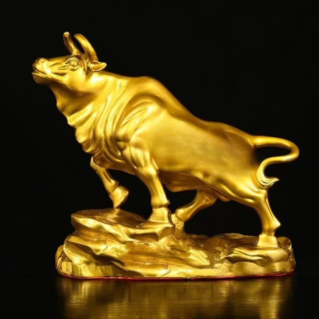 高档铜牛摆件十二生肖牛气冲天店铺家用开业创意装饰礼品摆设