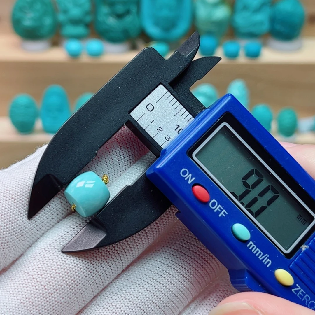 未镶嵌绿松石直切桶珠