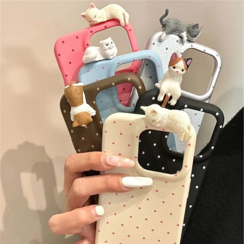 好多猫咪呀14ProMax壳iPhone15Pro新13女款12软11苹果16