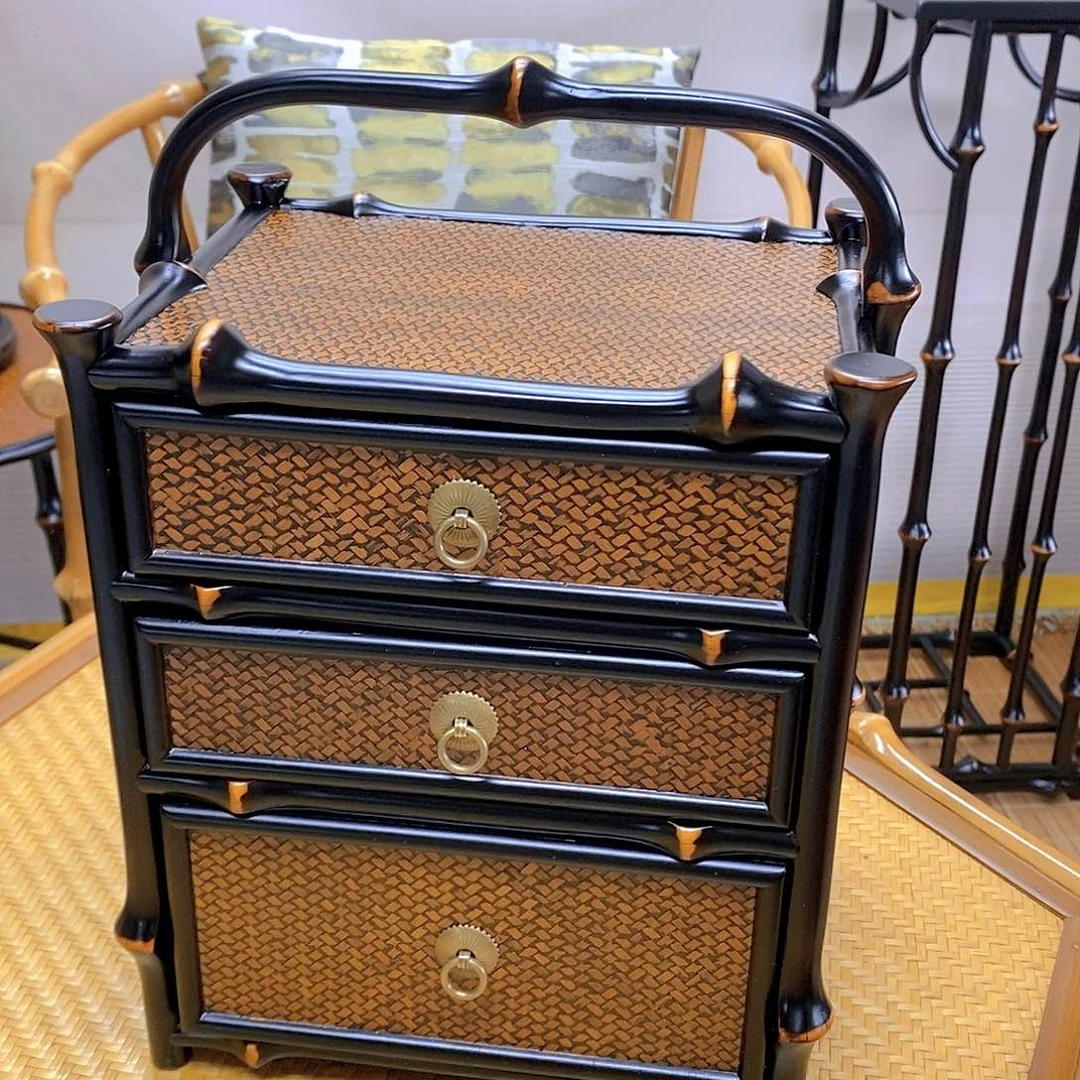 加大款筇竹三层小皮箱