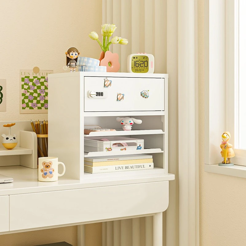 桌面信盘收纳密码柜文件收纳架书架抽屉式办公室A4纸储物盒保险箱