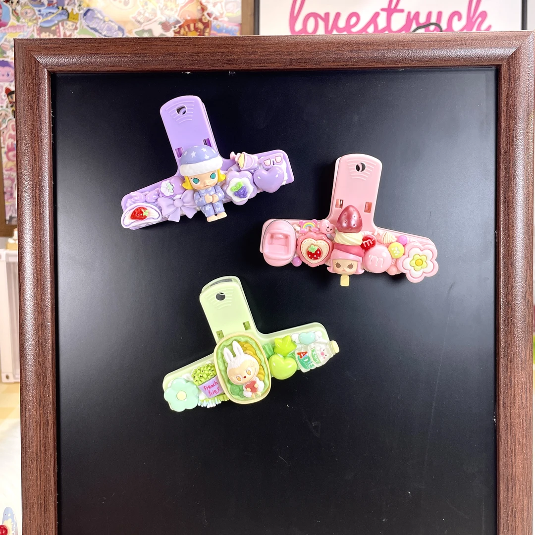 【明款】饭团手工DIY奶油胶萌粒一字封口夹