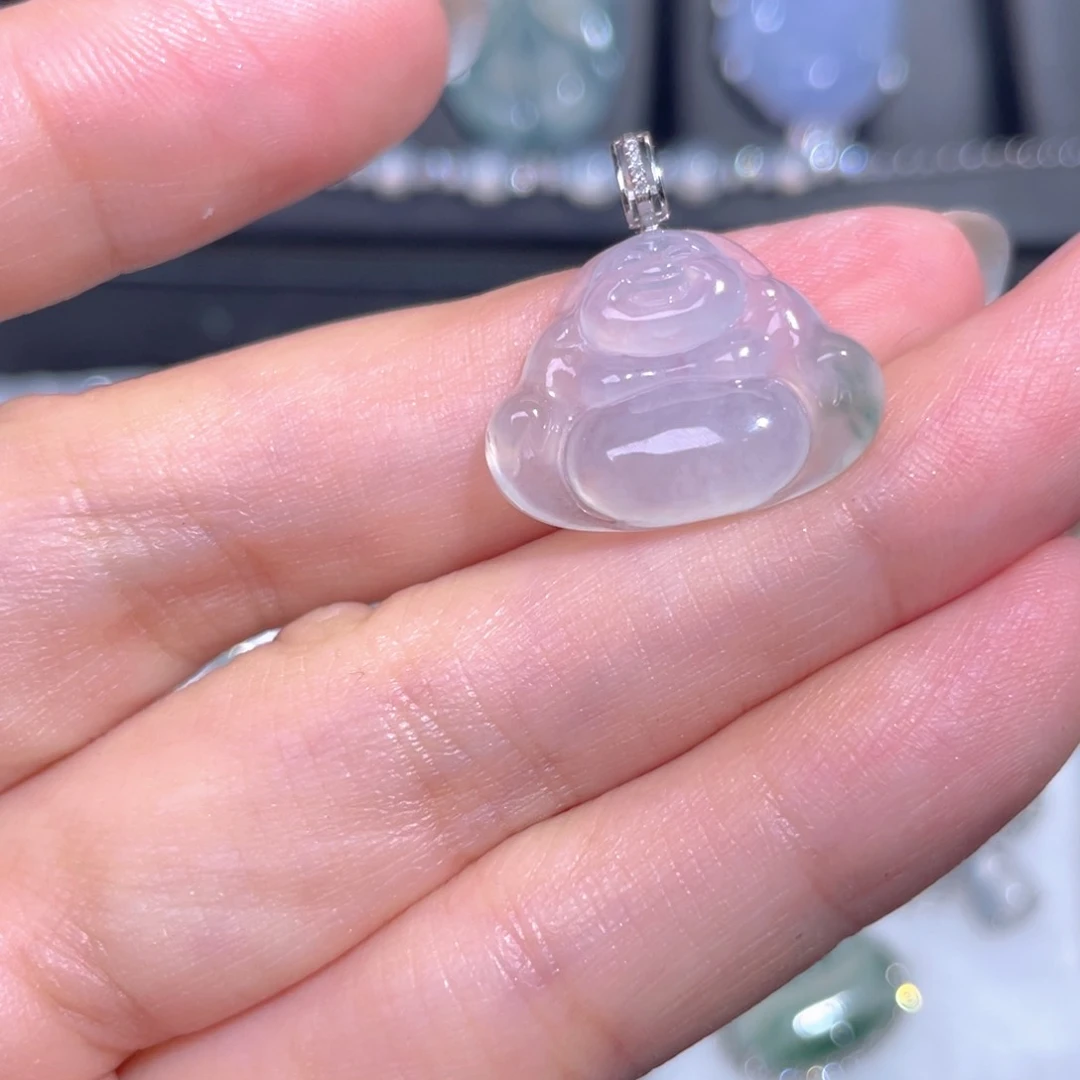 颈饰18K金镶嵌翡翠翡翠