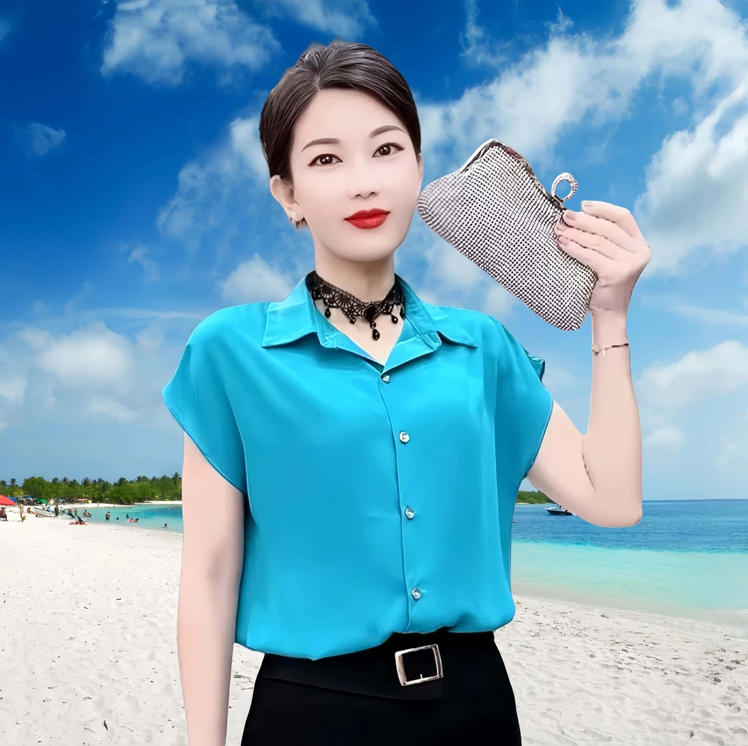 611款高羚纱洋气爆款打底衬衫