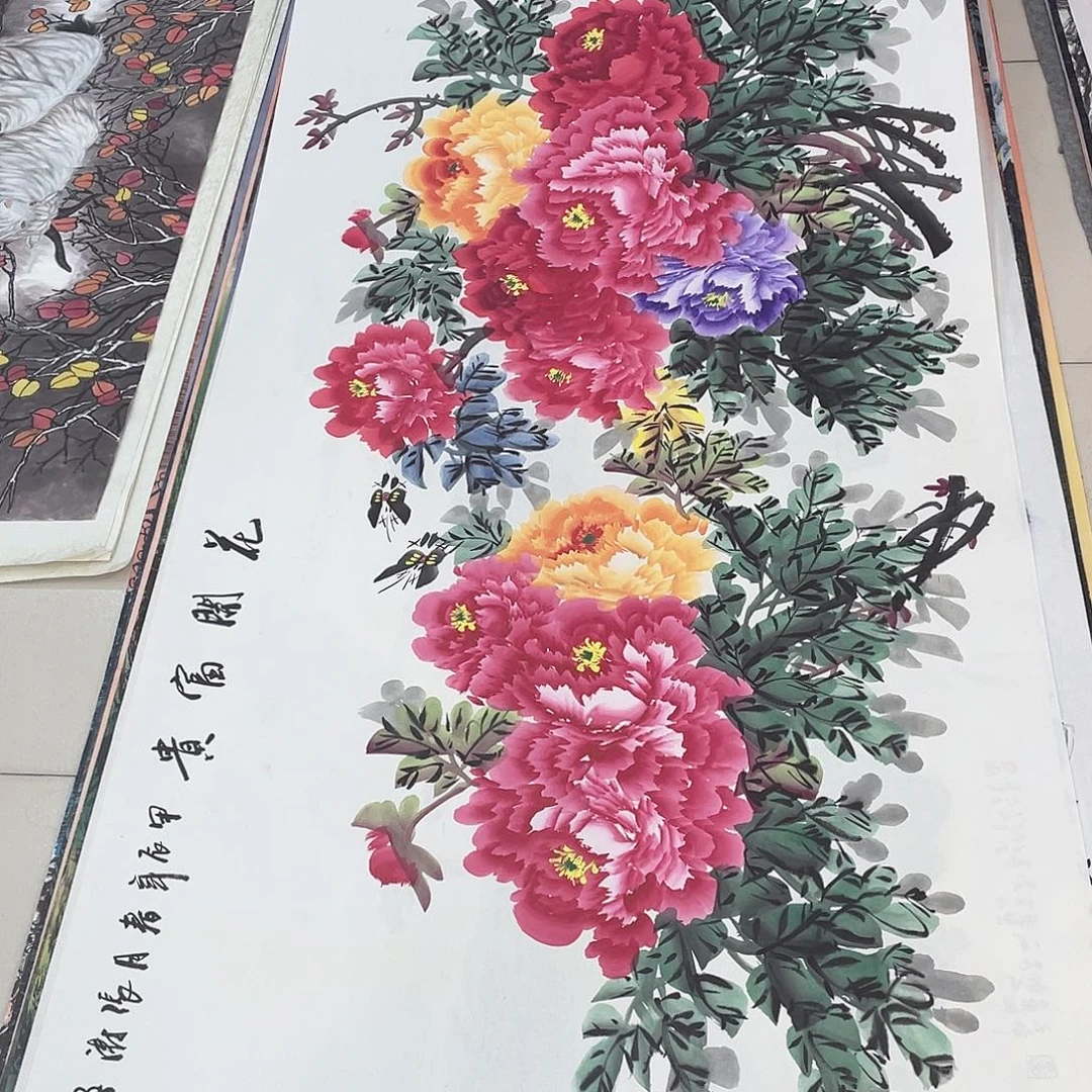 国画纯手绘山水花鸟