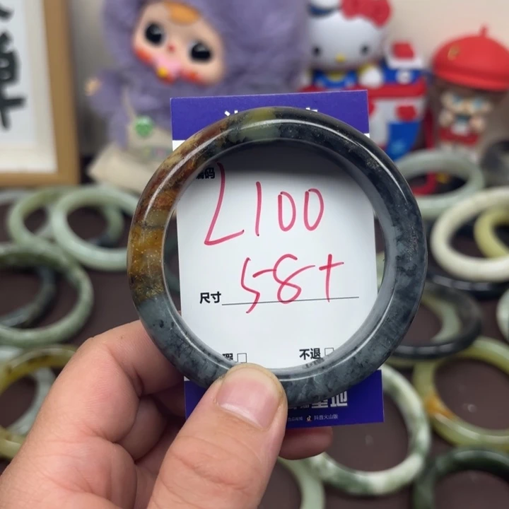 未镶嵌蛇纹石玉手镯100