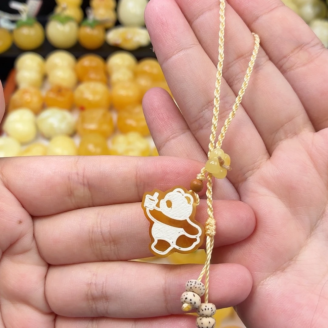 蜜蜡未镶嵌毛衣链蜜蜡