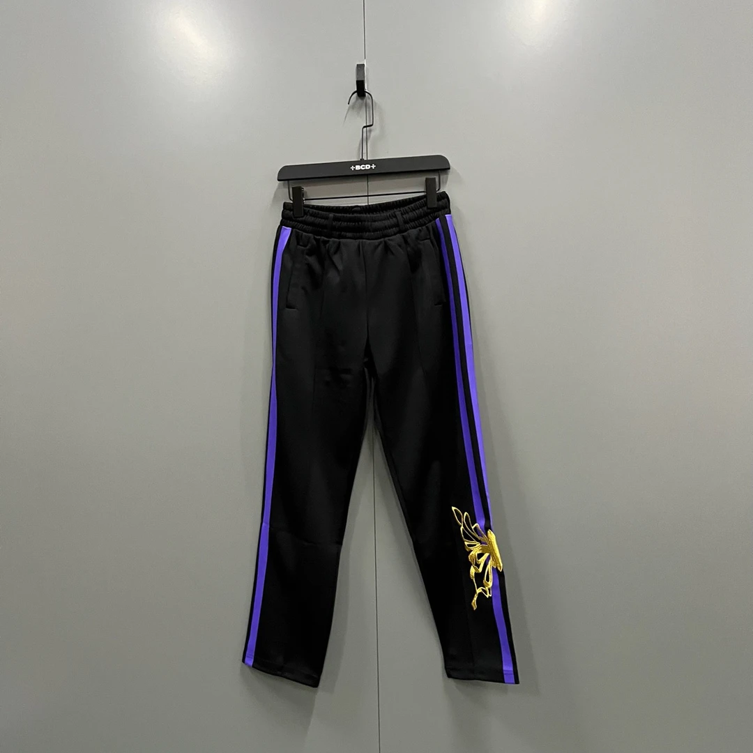 未使用 maje jp924 008547 DMC 黑紫蝴蝶刺绣长裤