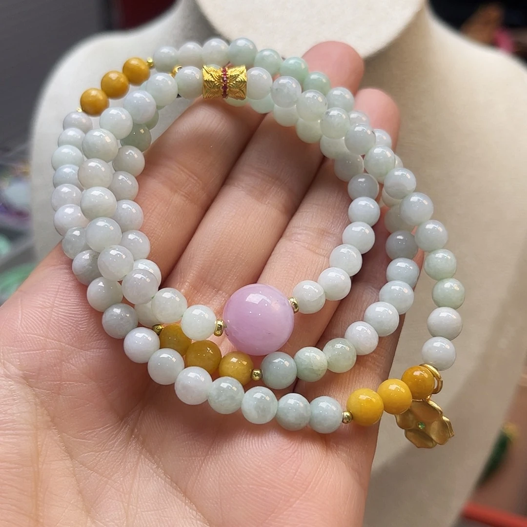 翡翠未镶嵌项链炸