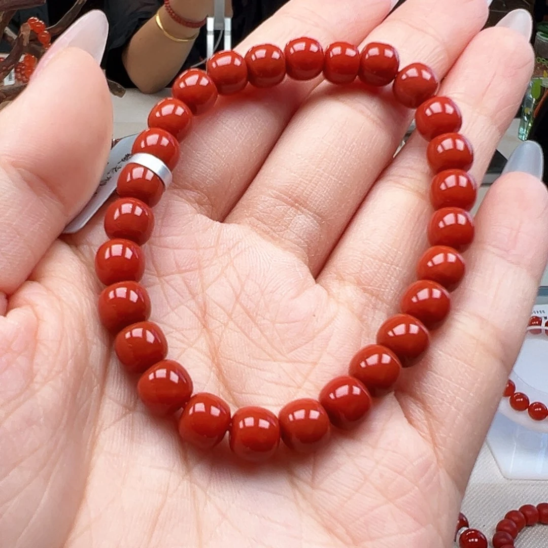 南红玛瑙未镶嵌手链
