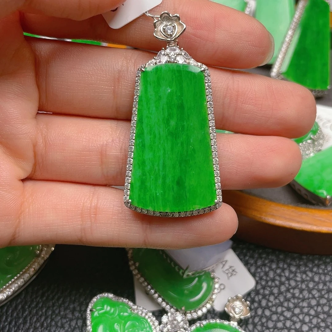 【闪购商品】翡翠吊坠(不含链)银S925镶嵌