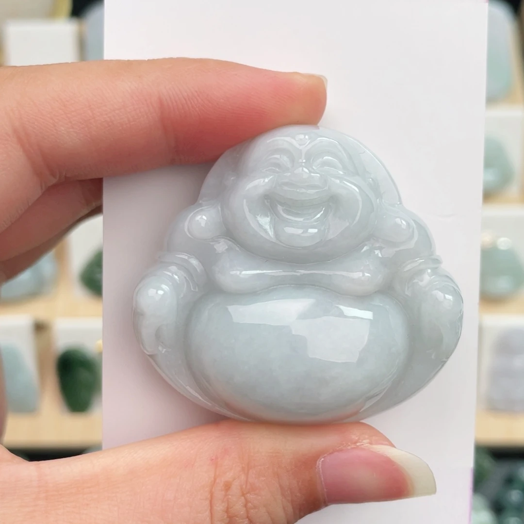 翡翠未镶嵌颈饰佛公