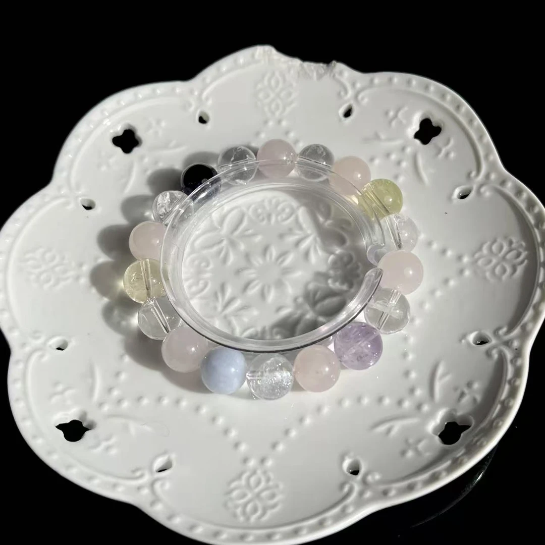 【大鱼甄选】五行水晶多宝手串12mm+XZ16多样性发其一素圈百搭