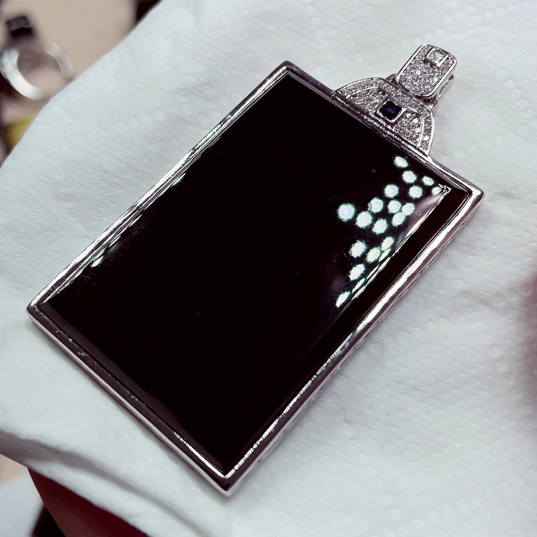 翡翠银S925镶嵌颈饰翡翠