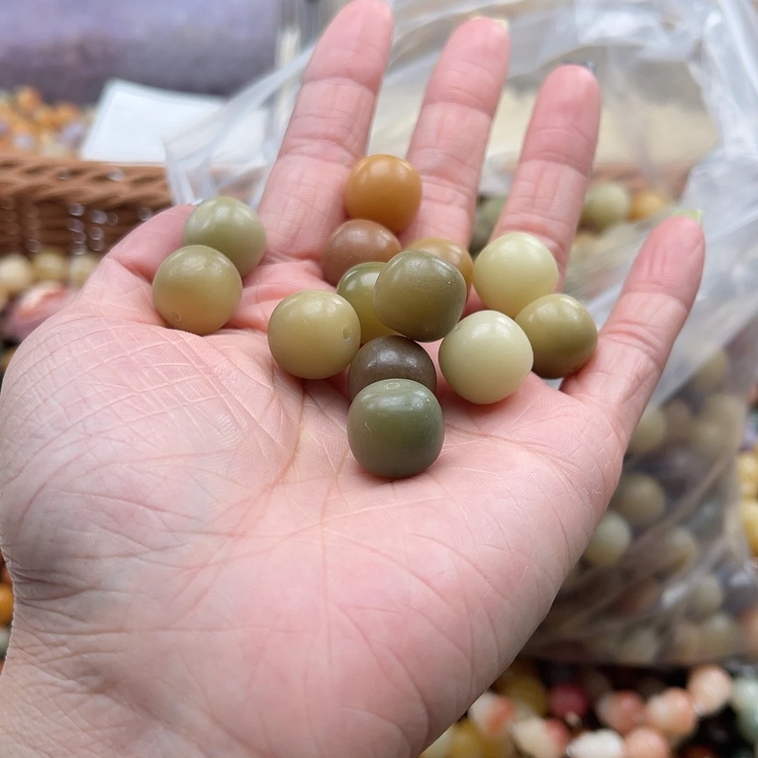 白玉菩提吊坠A/13mm/20+20颗