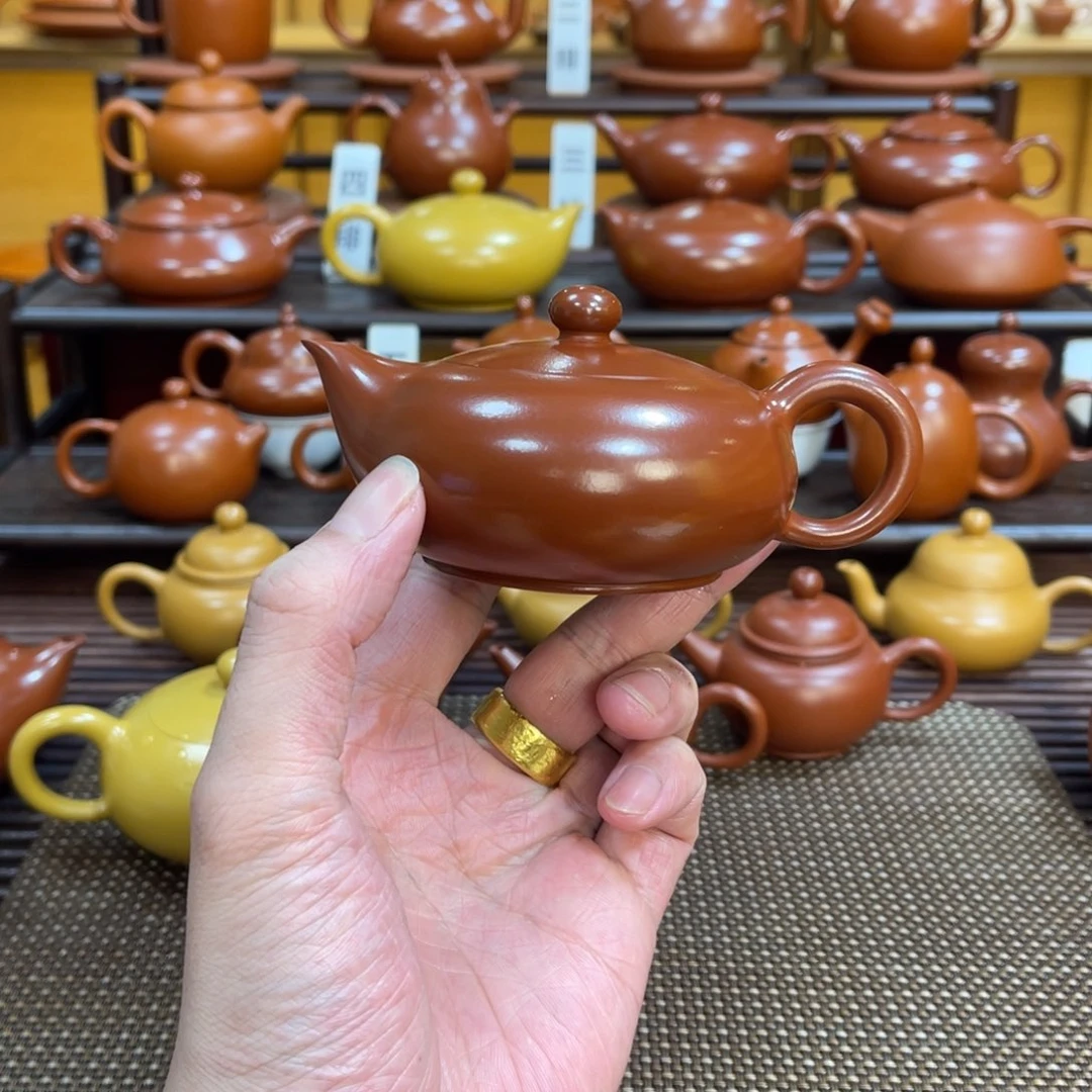 茶壶紫砂潮州手拉壶 红