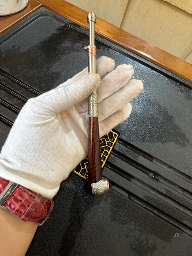 宣威小成手工制作乌木烟杆编号99（粉丝福利）