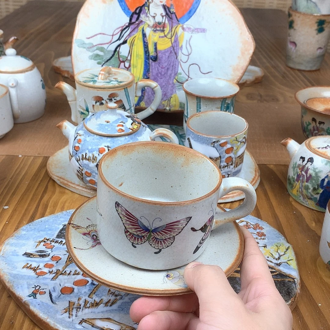 鹤***。杯景德镇陶瓷手作