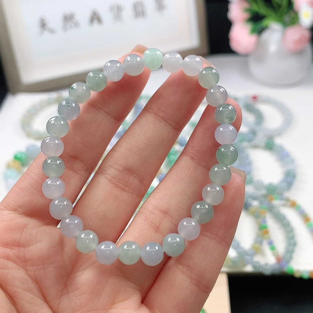 翡翠未镶嵌手链手链6.8mm